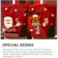 thumbnail image 4 of Inteprter Decoración de Navidad, funda para silla, funda para de comedor, calcomanía de Hotel para el hogar, diseño bonito, accesorios Kits de decoración para fiestas Patrón de ciervo, 4 of 6