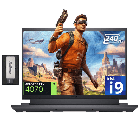 Dell G16 7630 16" QHD+ 240Hz Gaming Laptop, Intel i9-13900HX, 16GB DDR5, 1TB SSD, NVIDIA GeForce RTX 4070, 8GB GDDR6 - Win 11 Pro - Gray - 256GB Docking Station Set