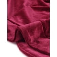 thumbnail image 5 of Agnes Orinda Women's Plus Size Cardigan Cocktail Party Open Front Cropped Velvet Shrug Top 1X Burgundy, 5 of 6