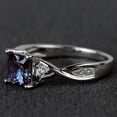 thumbnail image 2 of Pretty Cubic Zircon Jewelry 925 Silver Rings Women Engagement Party Gift Sz 6-10, 2 of 5