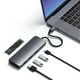 thumbnail image 1 of Adaptador Multipuertos Híbrido USB-C SATECHI Gris Espacial con Puertos M.2 SATA SSD y HDMI 4K 60Hz, 1 of 5
