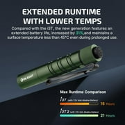 Olight I3T 2 EOS Pocket EDC Compact Bright LED Flashlight with AAA Battery and Pocket Clip, OD Green