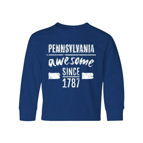 Inktastic Pennsylvania Awesome Since 1787 Long Sleeve Youth T-Shirt