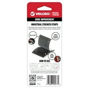 (2 pack) VELCRO Brand Industrial Strength Heavy Duty Strips, Indoor & Outdoor Use, Superior Adhesive Holding Power on Smooth Surfaces, 4in x 2in Black Strips 3 Count