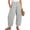 Light Gray, variant on Barrel Cotton Linen Pants for Women Trendy High Waisted Drawstring Wide Leg Leopard Print Pants