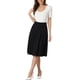 thumbnail image 2 of Allegra K Blusas de Manga Corta con Cuello Cuadrado para Mujeres Tejido Pullover Blanco S, 2 of 6