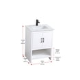 thumbnail image 2 of Elegant Kitchen and Bath Ira 24 Inch Single Bathroom Vanity In White, 2 of 13