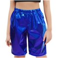 thumbnail image 1 of RXIRUCGD 2025 Summer Clothes for Kids Solid Color Loose Glossy Straight Leg Shorts For Boys And Girls Five Part Shorts For Performance Mid Length Shorts, 1 of 4