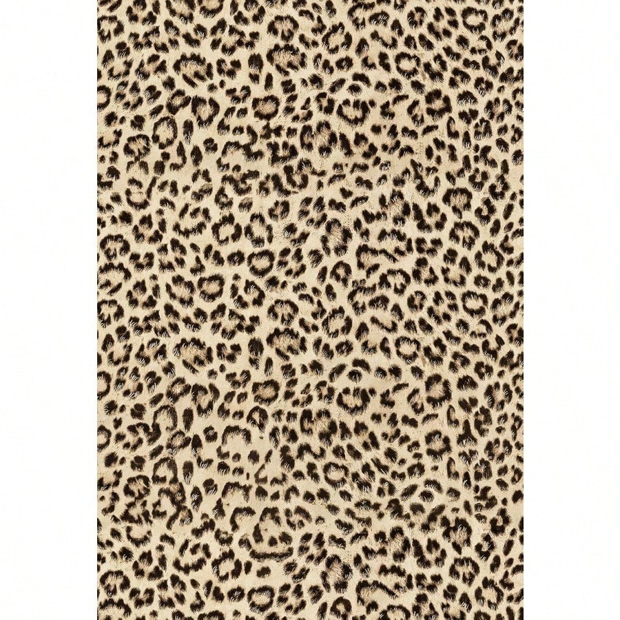 SimonSiff Leopard Print Peel and Stick Wallpaper 17.3x400 Black/Brown Removable Wallpaper Renter Friendly Waterproof Contact Paper for Bedroom Bathroom Living Room Cabinet