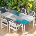 thumbnail image 2 of Blue Abstract Table Cloths for 6 Foot Rectangle Tables, Grey Geometric Oil Painting Vintage Gradient Patio Waterproof Elastic Fitted Tablecloths, Washable Rectangular Table Cover for Camping, 2 of 8