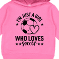 thumbnail image 3 of Inktastic Just a Girl Who Loves Soccer Toddler Hoodie, 3 of 4