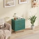 thumbnail image 2 of QinaQin Cómoda moderna de 3 cajones con frente acanalado, mueble de madera con detalles metálicos para recámara, sala o recibidor, 2 of 7