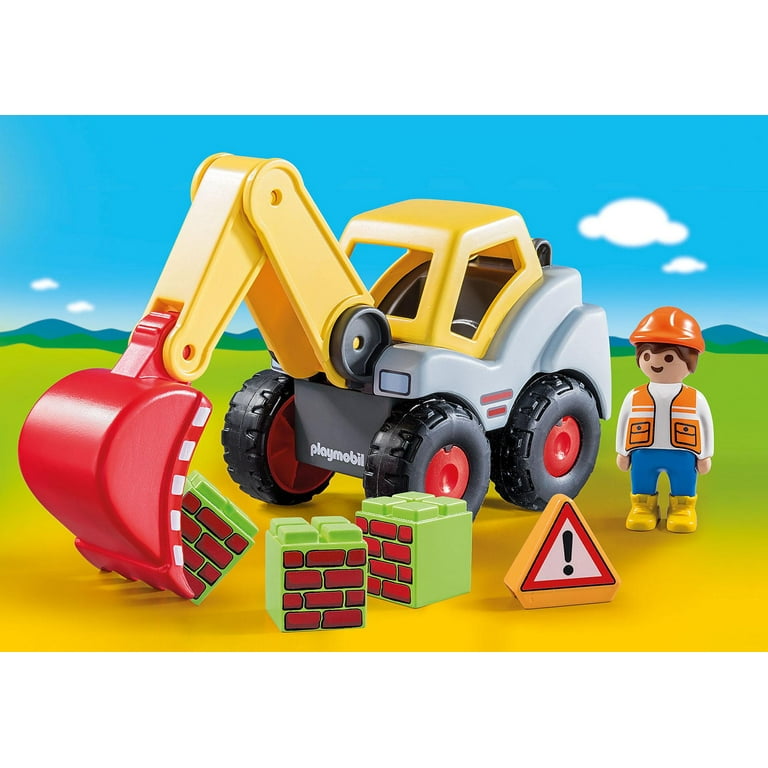PLAYMOBIL 1.2.3 Shovel Excavator Truck Vehicle Playset (6