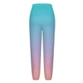 thumbnail image 6 of Byworldtasic Flowy Wide Leg Drawstring Sweatpants Women Casual Jogger Pants High Waist Gradient Sports Pants, 6 of 6