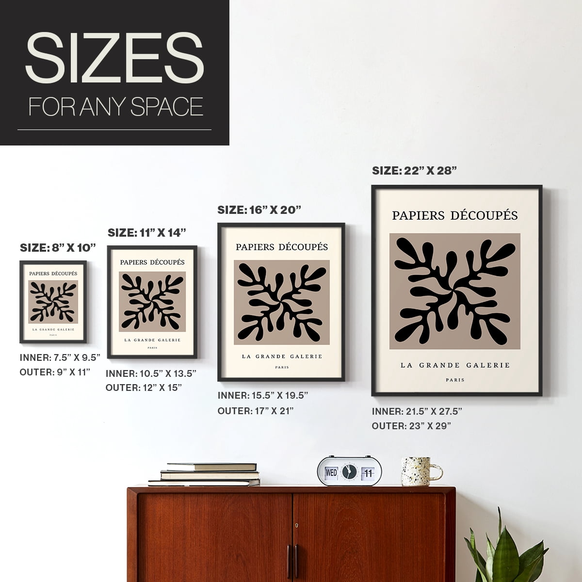 Matisse CCCXCVII in Black Solid Wood 8 x 10 Framed Print
