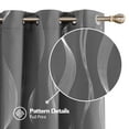 thumbnail image 5 of Deconovo Wave Line Foil Printed Blackout Curtains Thermal Insulated Grommet Curtains for Baby Nursery with 42x63 inch 2 Panels Dark Grey, 5 of 5