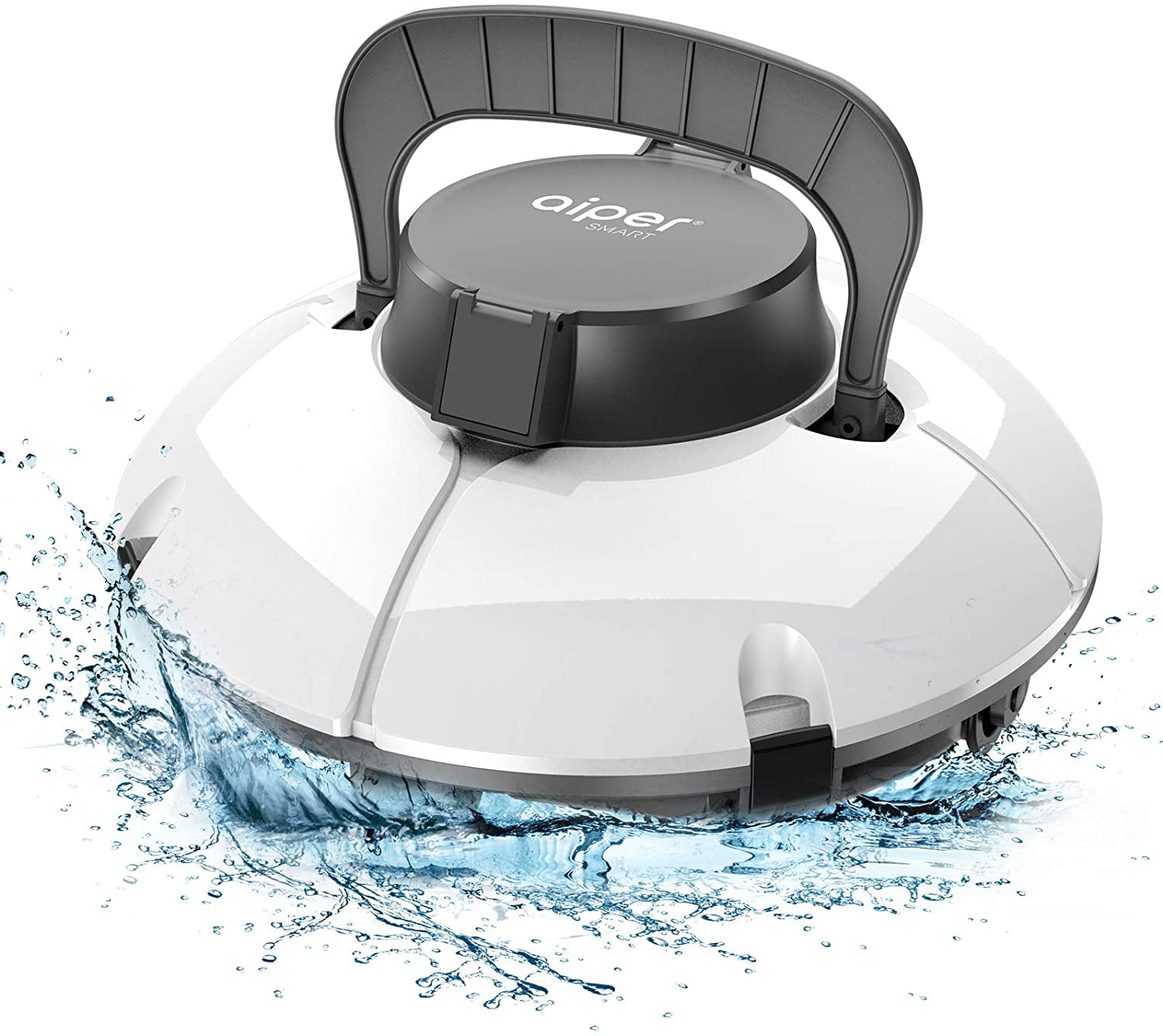 AIPER SMART Automatic Robotic Pool Cleaner with Powerful Dual-motors Ideal for In-Ground/Above Ground Pools Up To 50 Feet Tangle-Free Swivel Cord&Wall Climbing Large Top Load Cartridge Filter 