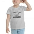 thumbnail image 3 of Mess with Me & You Mess with The Whole Trailer Park Cute Toddler T-Shirts for Boys Girls (Gray, 5/6T), 3 of 5
