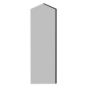 Double End Side Panel - for 6 Feet High - 21 Inch Deep Designer Wood Locker - with Sloping Hood - Gray