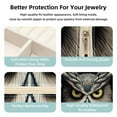 thumbnail image 3 of Owl Travel Portable Square Jewelry Box Organizer for Rings, Earrings, Necklaces, Bracelets for Girls and Women, 3 of 6