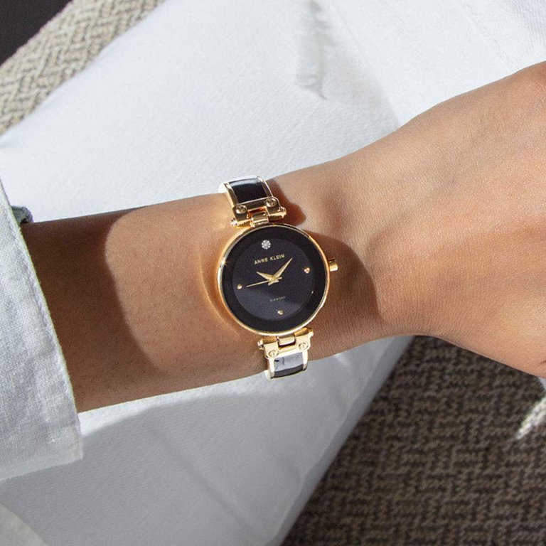 VTG Anne Klein Women\'s AK-1980BKGB Gold Metal Quartz Fashion Watch Anne Klein AK-1980BKGB - AK-1980BKGB Watch • Watchard.com main image 3