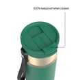 thumbnail image 4 of Contigo 24 oz DualSip Stainless Steel Leak-Proof Insulated Water Bottle with Straw or Sip Lid and Carry Strap, Green/Champagne, 4 of 8