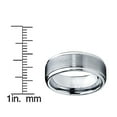thumbnail image 4 of Metal Masters Mens Tungsten Ring Matte Finish High-Polish Wedding Band Silver 8mm Comfort-fit, 4 of 7