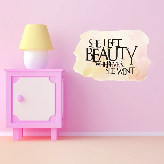 Quotes & Sayings Wall Decals for Girls Bedroom - Girly Quote on Watercolour Background Girl DIY & Creativity Boy Girl Bedroom Wall Sticker - Size: 10 In x 7 In