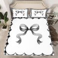 thumbnail image 2 of jejeloiu Girls Cute Bow Bed Sheets,Black Bowtie King Sheets For Girls Kids 4pcs, 2 of 7