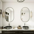 thumbnail image 6 of Anyrose 36"x 20" Oval Bathroom Mirror Wall Mirror, Black, 6 of 6