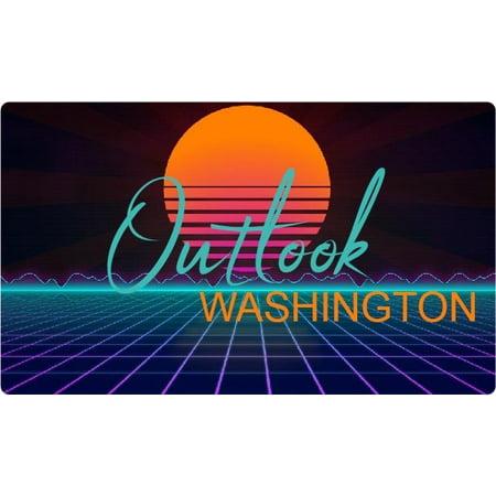 

Outlook Washington 4 X 2.25-Inch Fridge Magnet Retro Neon Design