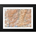 thumbnail image 2 of Baedeker 18x14 Black Modern Framed Museum Art Print Titled - Southeastern Switzerland - Baedeker 1921, 2 of 5