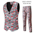thumbnail image 1 of Mikilon Men's Valentine's Day Suit Vest + Suit Pants Two-piece Suit, 1 of 9