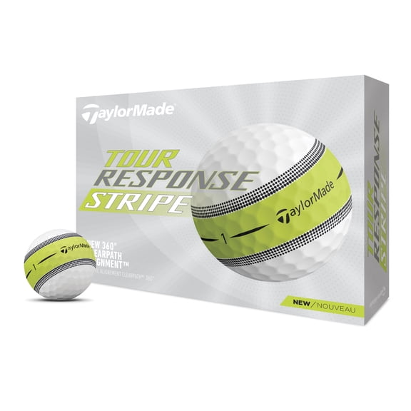 TaylorMade Tour Response Stripe Golf Balls, 12 Pack