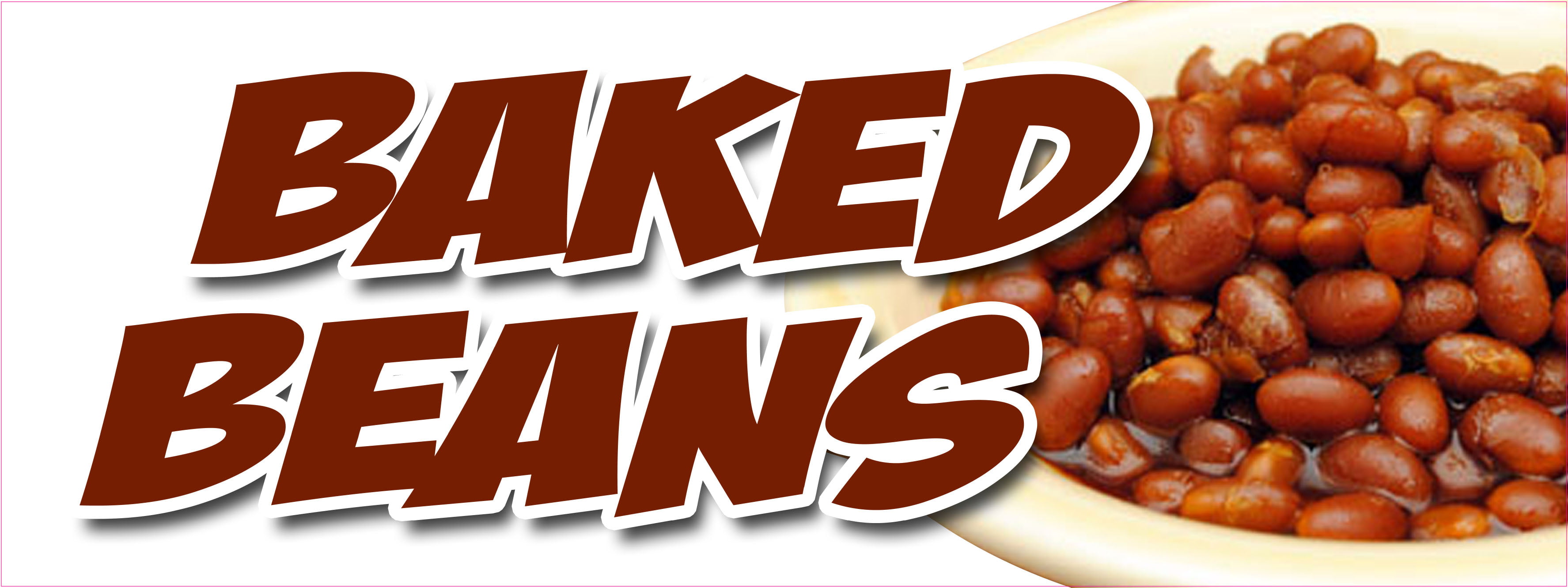 Baked Beans Decal Choose Your Size Food Truck Concession Vinyl Sticker 
