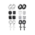 thumbnail image 3 of Juego de pendientes LEBOCADO de acero inoxidable sin piercings (10 pares), 3 of 8