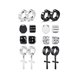 thumbnail image 3 of Juego de pendientes LEBOCADO de acero inoxidable sin piercings (10 pares), 3 of 8