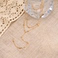 thumbnail image 4 of Gold Plated Lariat Necklace for Women, Double Laryered Long Chain Drop Pendant Choker Necklaces Fashion Gifts, 4 of 5
