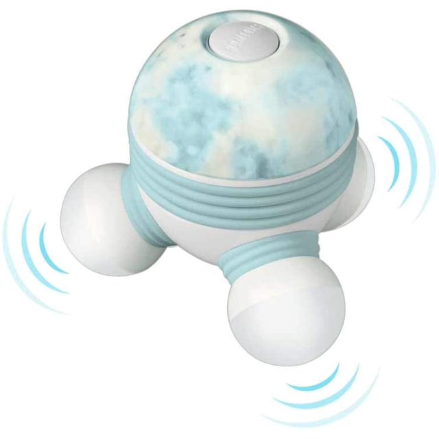 Mini Masajeador de Mano Marbelous HoMedics con Agarre Cómodo Funciona con Pilas Blanco Homedics HM-8545233