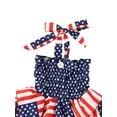 thumbnail image 4 of 4th of July Toddler Girl Outfit Halter Stars Ruffles Dresses Independence Day Summer Clothes, 4 of 7