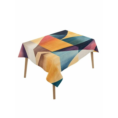 Abstract Geometric Table Cloth Orange Neutral Modern Art Waterproof Tablecloth for Rectangle Tables Reusable Washable Fabric Table Cover for Restaurant Kitchen Dining Tables 60 x84 Abstract Geometric Table Cloth Orange Neutral Modern Art Waterproof Tablecloth for Rectangle Tables Reusable Washable Fabric Table Cover for Restaurant Kitchen Dining Tables 60 x84