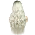 thumbnail image 4 of DOPI Gradient Color Female Long Hair Fashion Mid-Length Curly Wig Hood, 4 of 4