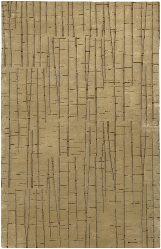 Surya Mugal Transitional Hand Knotted 100% Semi-Worsted New Zealand Wool Mushroom 2' x 3' Accent Rug 