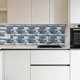 thumbnail image 5 of Uxcell 10Pcs Azulejos para Salpicaduras Autoadhesivos 9.4" x 4.7" Textura de Mármol 3D para Cocina Baño Dormitorio, Azul Mar Gris, 5 of 7
