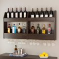 2-Tier Floating Wine and Liquor Rack, Multiple Finishes - Walmart.com