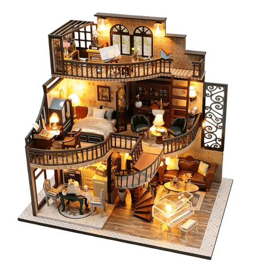 HONGDA Dream Tower Puzzle Luxury Wooden Toy House 3D DIY Toy Set is an excellent gift choice for adults
