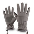 thumbnail image 2 of Tongliya Outdoor Windproof Rope Gloves Plus Fleece Windproof Waterproof Foreign Trade Arctic Fleece Gloves Men's Winter Riding Ski Mountaineering Bag Windproof Rope Blue_One Size, 2 of 11