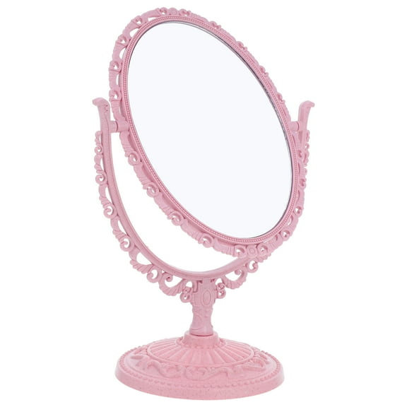 AURARMLET Oval Standing Makeup Mirror Space Saving Design for Bathroom Vanity and Dressing Table 1 Set