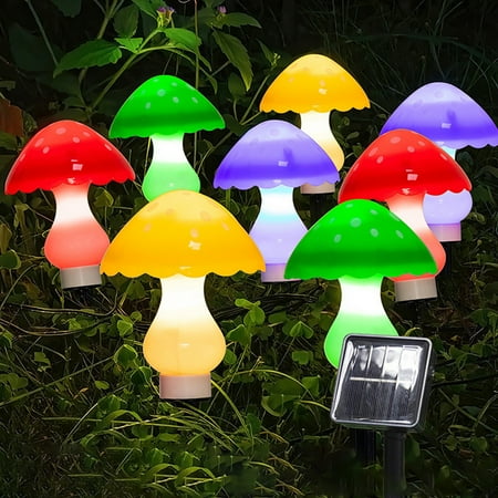 

Mushroom Light Led Solar Fence Patio Waterproof Fence 8 Led Patio Decorative Modes Decorative With Solar Pathway 8 8 Pathway Waterproof With 8