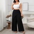 thumbnail image 2 of aidice Plus Size Pants for Women Summer Wide Leg Casual High Waisted Loose Irregularly Pants Fashion, 2 of 4